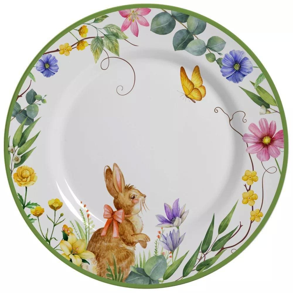 Conjunto de 6 Pratos Rasos - Easter Garden