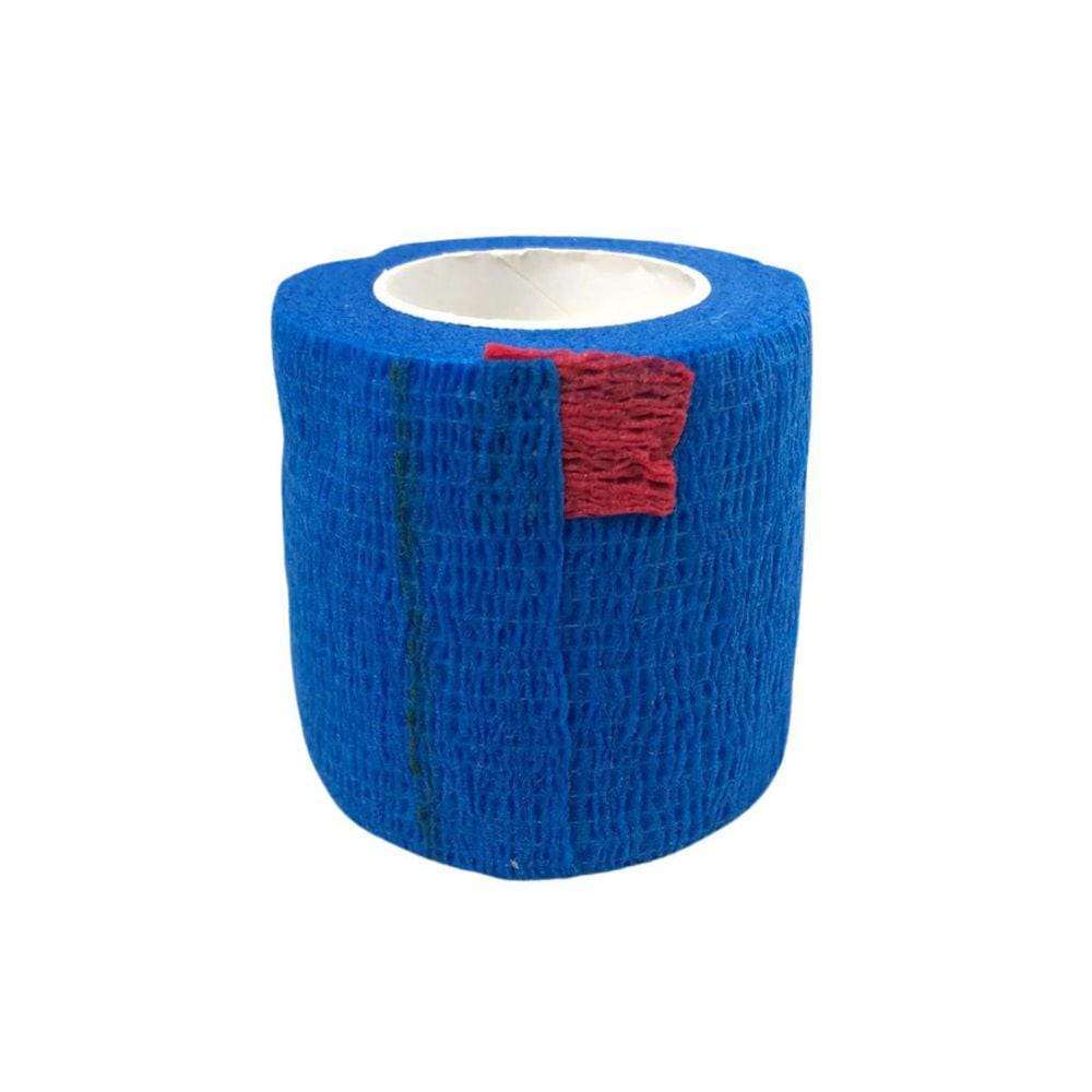 Bandagem Elástica Adesiva Flexível 5Cm Azul Hppner