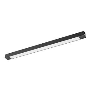 Módulo Led Difusor Para Trilho Nordecor Duli 35W 60Cm Bivolt Preto 3000K Luz Amarela