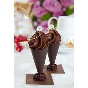 10 Formas Silicone 3 Partes P/ Chocolate Cone Médio Bwb 859