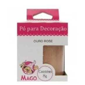 Pó Para Decoração Comestível Mago Ouro Rose 8gr