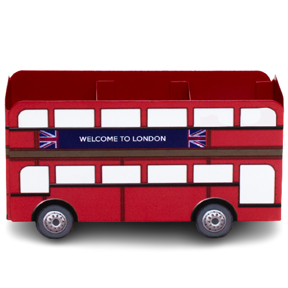 Porta Lápis caneta triplo Ônibus Londres Vermelho Geguton