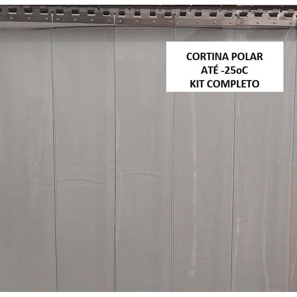 Cortina de PVC Industrial para Câmara Fria Amb. Refrigerados 1,00x2,10m