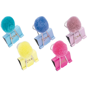 Binder Clips PomPom 5 unidades 32mm Molin