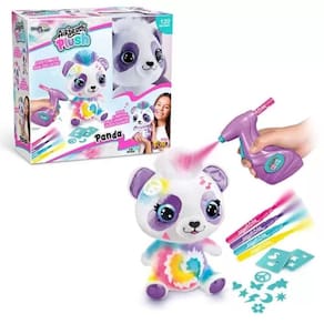 Kit Airbrush Pelúcia Panda para pintar - Fun