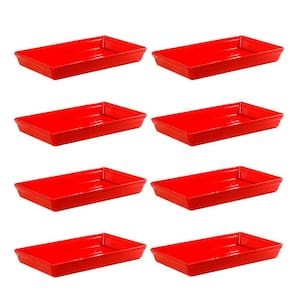 Conjunto de Travessa Stillo Rasa 4,5L 8 Peças Vermelho em Polipropileno Linha Tropical VEM