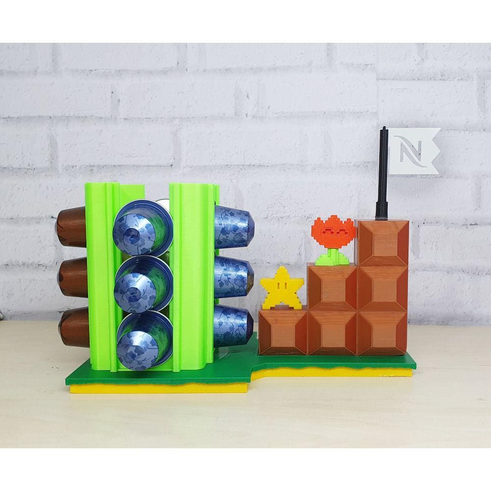 Porta Capsulas Decorativo Nespresso - Tema Super Mario - Capacidade 25 capsulas