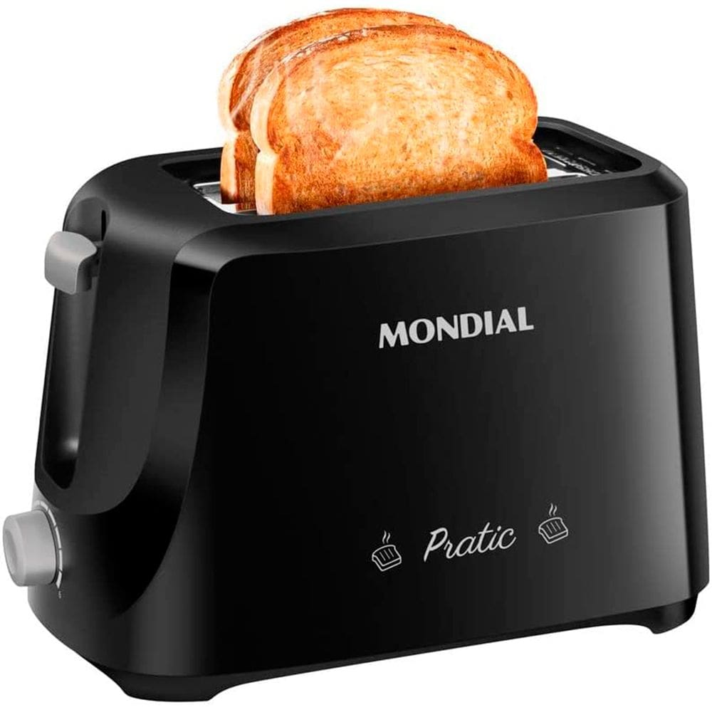 Tostador de Pães Pratic Mondial 110v Preto/prata T18