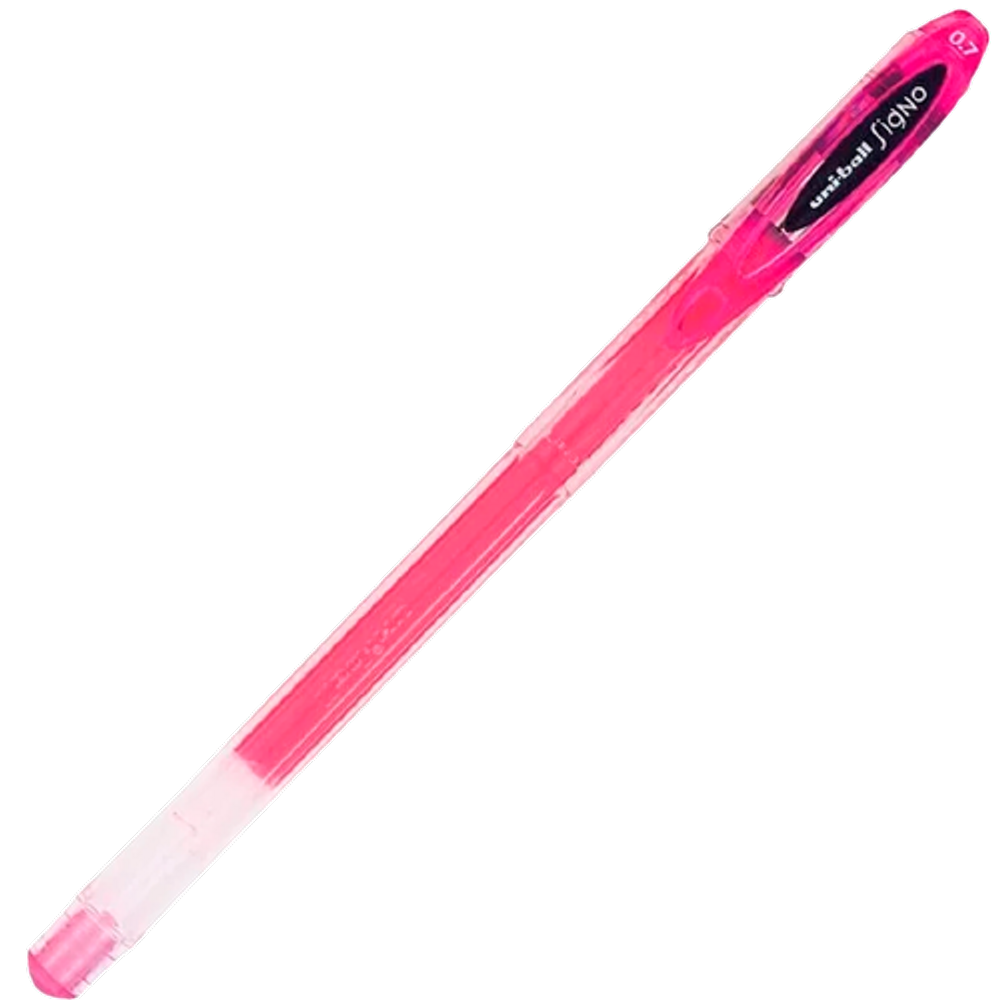 Caneta Gel Uni-ball Signo Neo ponta fina 0.7mm Cor Rosa