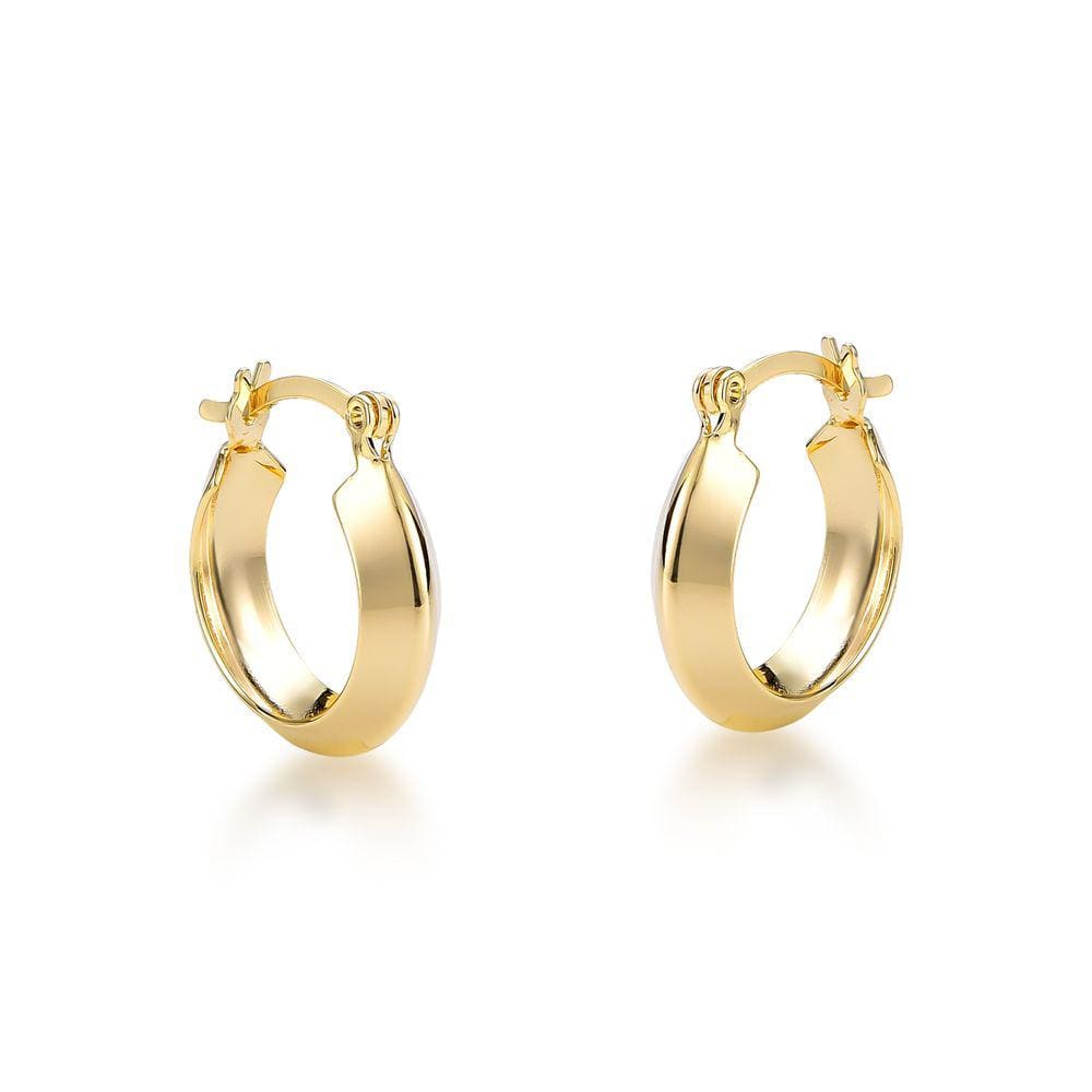 Argola Pequena Folhado a Ouro 18k Hipoalérgico com Garantia