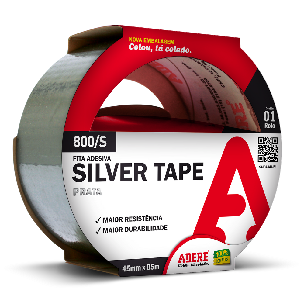 Fita Silver Tape Adere 45mm X 5m
