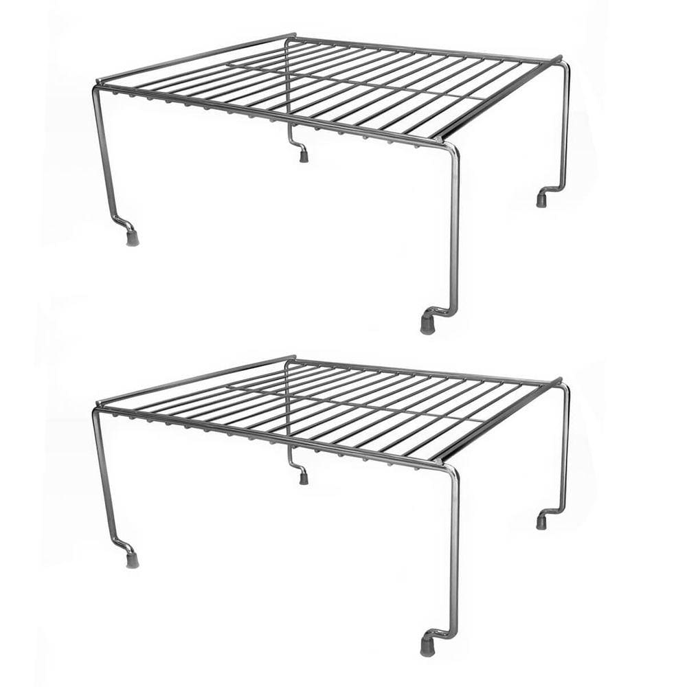 2 Organizadores Armário Prateleira Aramado Componível Médio