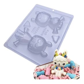 Kit 4 Formas De Acetato E Silicone Lhama 10202 Bwb