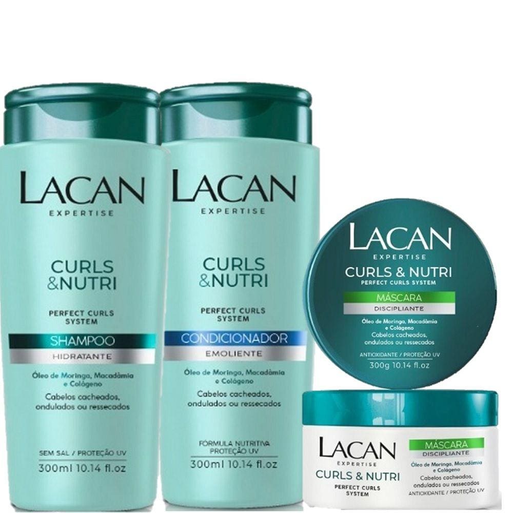 Kit Lacan Curls e Nutri Power Hidratacao (3 Produtos)