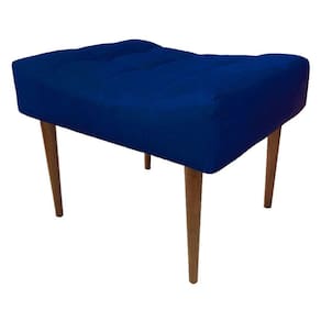Puff Banqueta Decorativa Para Sala E Quarto Requinte Suede Azul Marinho - LM DECOR