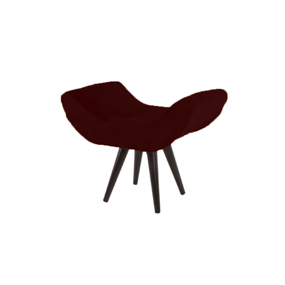 Puff Banco Banqueta Decorativo Sala Salão Maisa Suede Bordo - LM DECOR