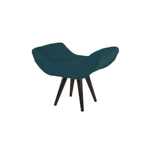 Puff Banco Banqueta Decorativo Sala Salão Maisa Suede Azul Turquesa - LM DECOR