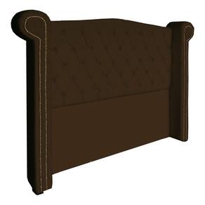 Cabeceira Estofada Sienna Para Cama Box Queen 160 Cm Corano Marrom - LM DECOR
