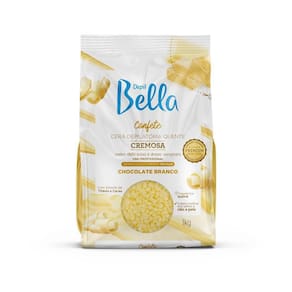 Cera Confete Cremosa Chocolate Branco Depil Bella 1Kg