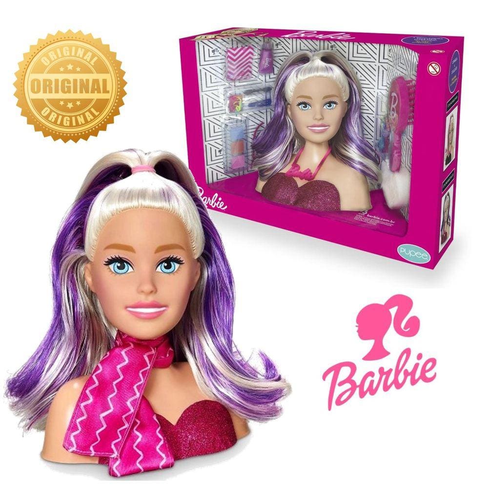 Boneca cabeca barbie maquiar