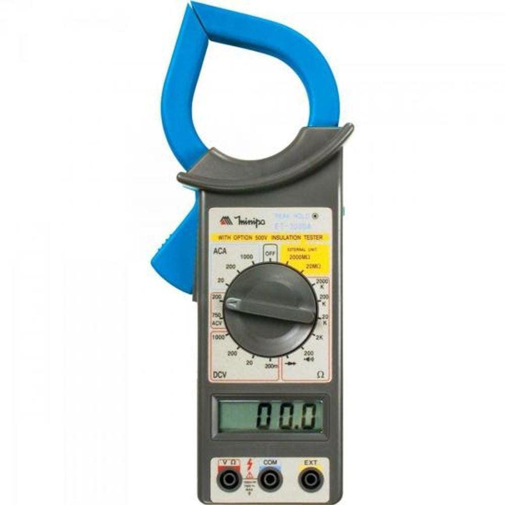 Alicate Amperimetro Digital Et-3200A Azul/Cinza Minipa