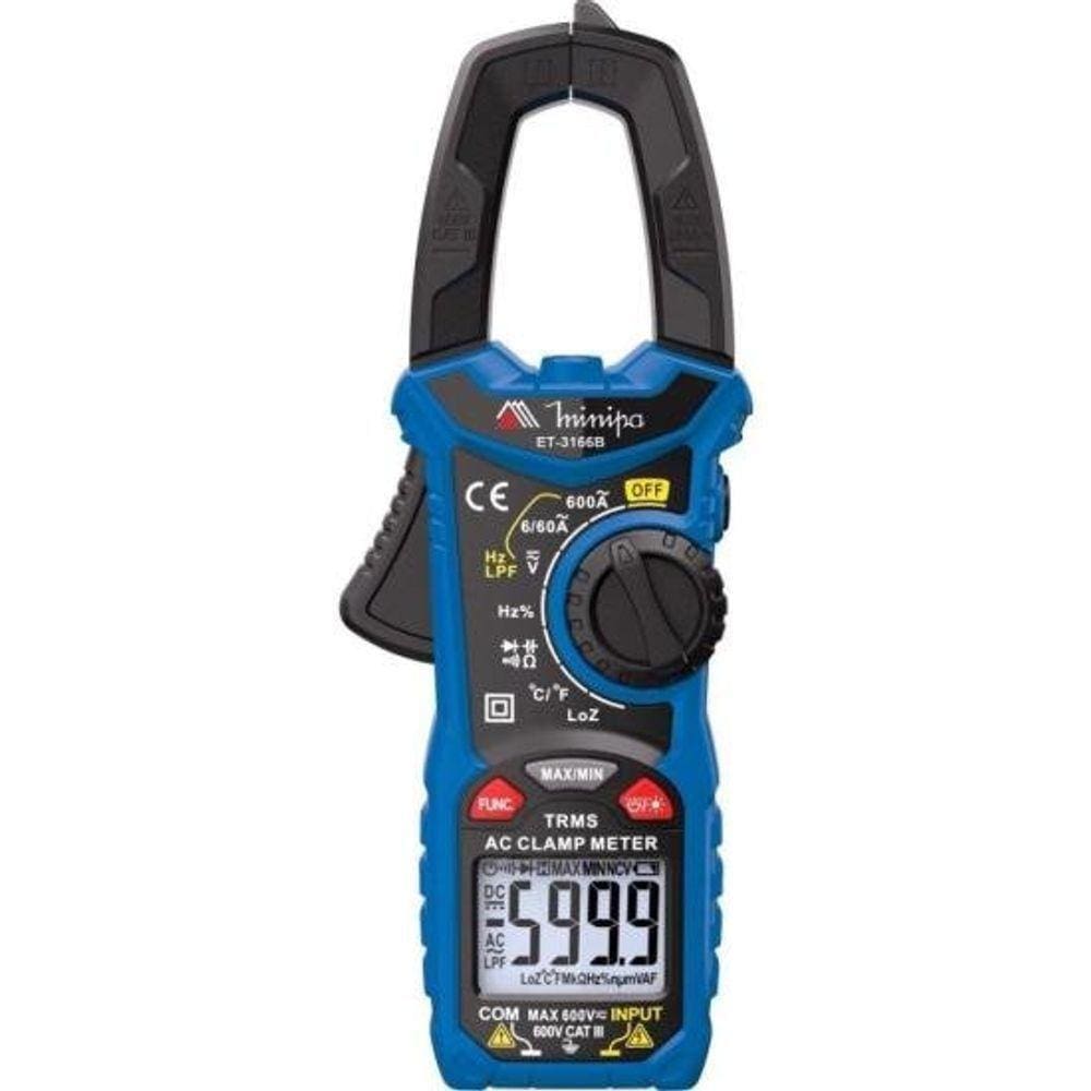 Alicate Amperímetro Et-3166B Azul/Preto Minipa