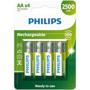 Pilha Recarregável Aa 2500Mah Blister Com 4 Unidades R6B4Rtu25/59