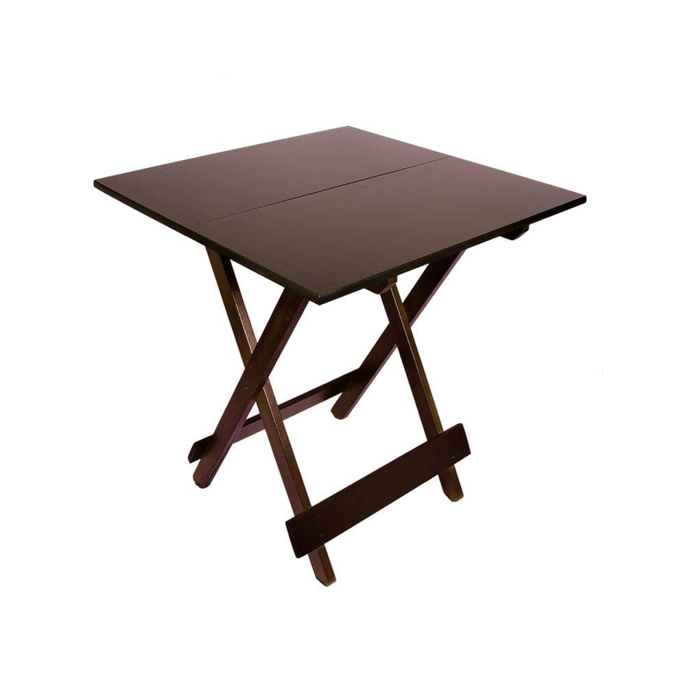 Mesa de Madeira 70x70 Dobrável Imbuia