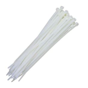 Abracadeira Nylon 2,5X10Cm Branca Pct C/ 100U