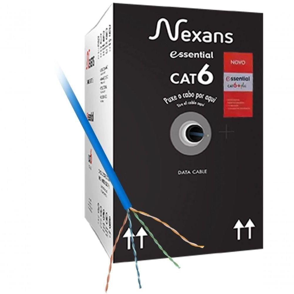 Cabo De Rede Cat.6+ Cm 305M Azul Nexans - Cx / 305