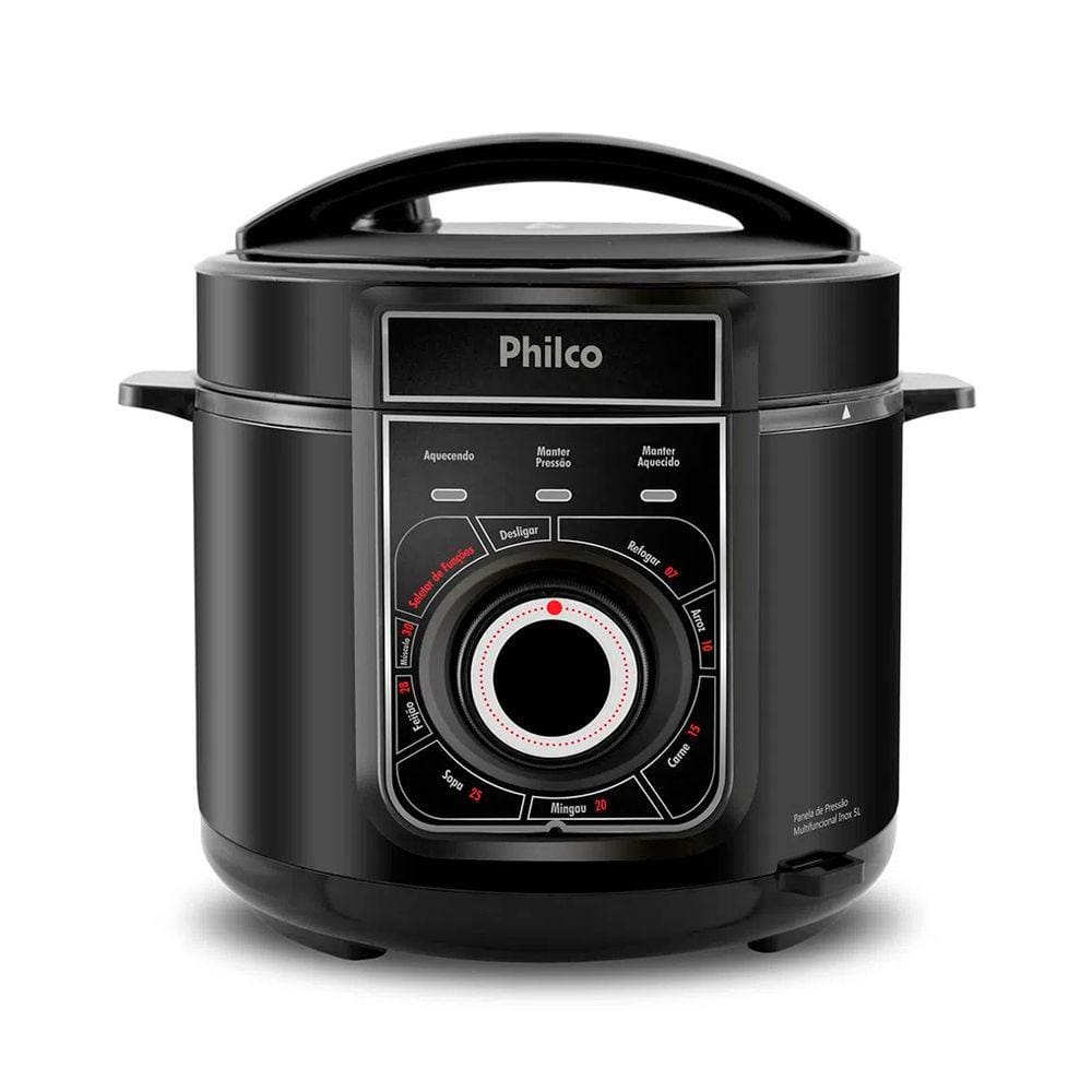 Panela De Pressão Elétrica Philco Ppp02Pi 5L Inox Preta 220V