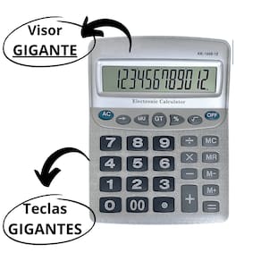 Calculadora Grande Gigante Balcão Mesa Problema Visão Idoso