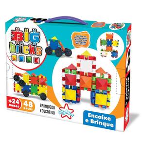 Brinquedo Blocos De Montar Infantil Educativo Encaixe Grande