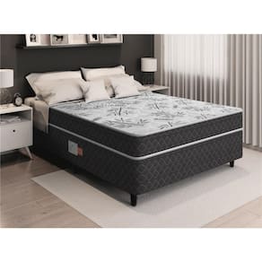 Cama Box Conjugada Casal Ortopédica D26  com Travesseiros- Lucas Home - Unique 138x188x52cm