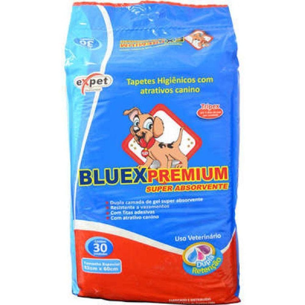 Tapete Higiênico BluEx Premium com 30 Unidades 82 cm X 60 cm