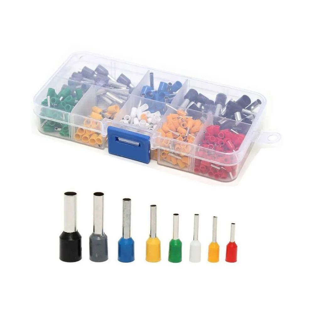 Kit 400 Pecas De Terminais Awg Para Crimpagem Com Box