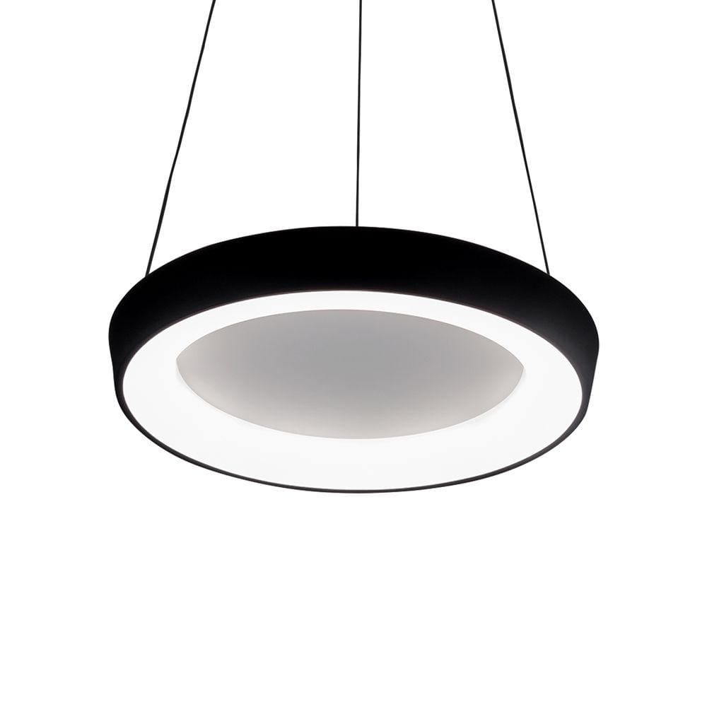 Lustre Pendente Newline Apollo 586 47Cm Led Bivolt Preto 4000K Luz Neutra