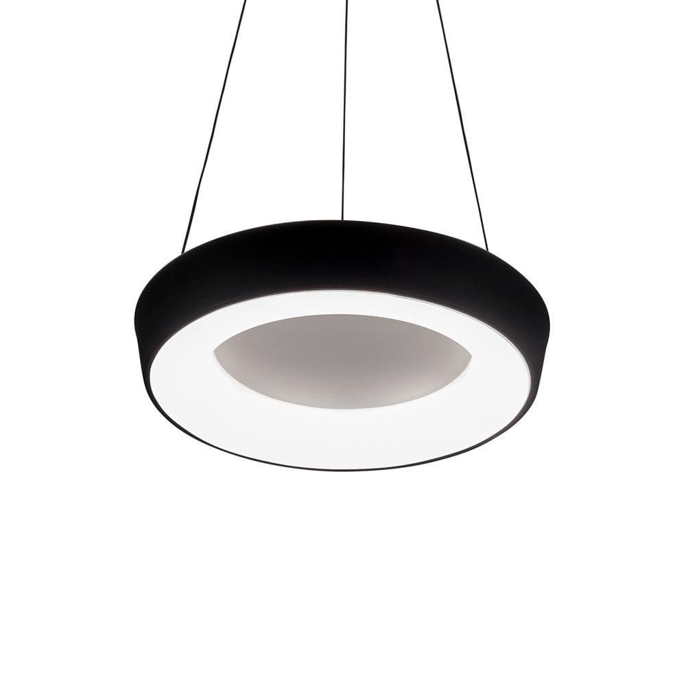 Lustre Pendente Newline Apollo 585 35Cm Led Bivolt Preto 4000K Luz Neutra