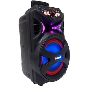 Caixa Som Amplificada Portátil Bluetooth 250W Rms Mp3 Fm Usb Led Bateria Tws Amvox Aca 255 Hit