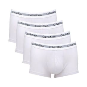 Kit c/4 Cuecas Calvin Klein Low Rise Trunk Cotton MAS2665 Branco