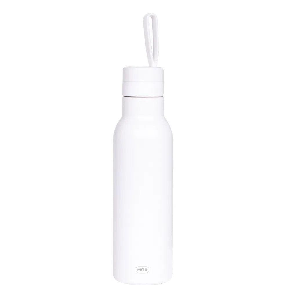 Garrafa Color 500ml Térmica Inox Com Alça Mor BRANCA
