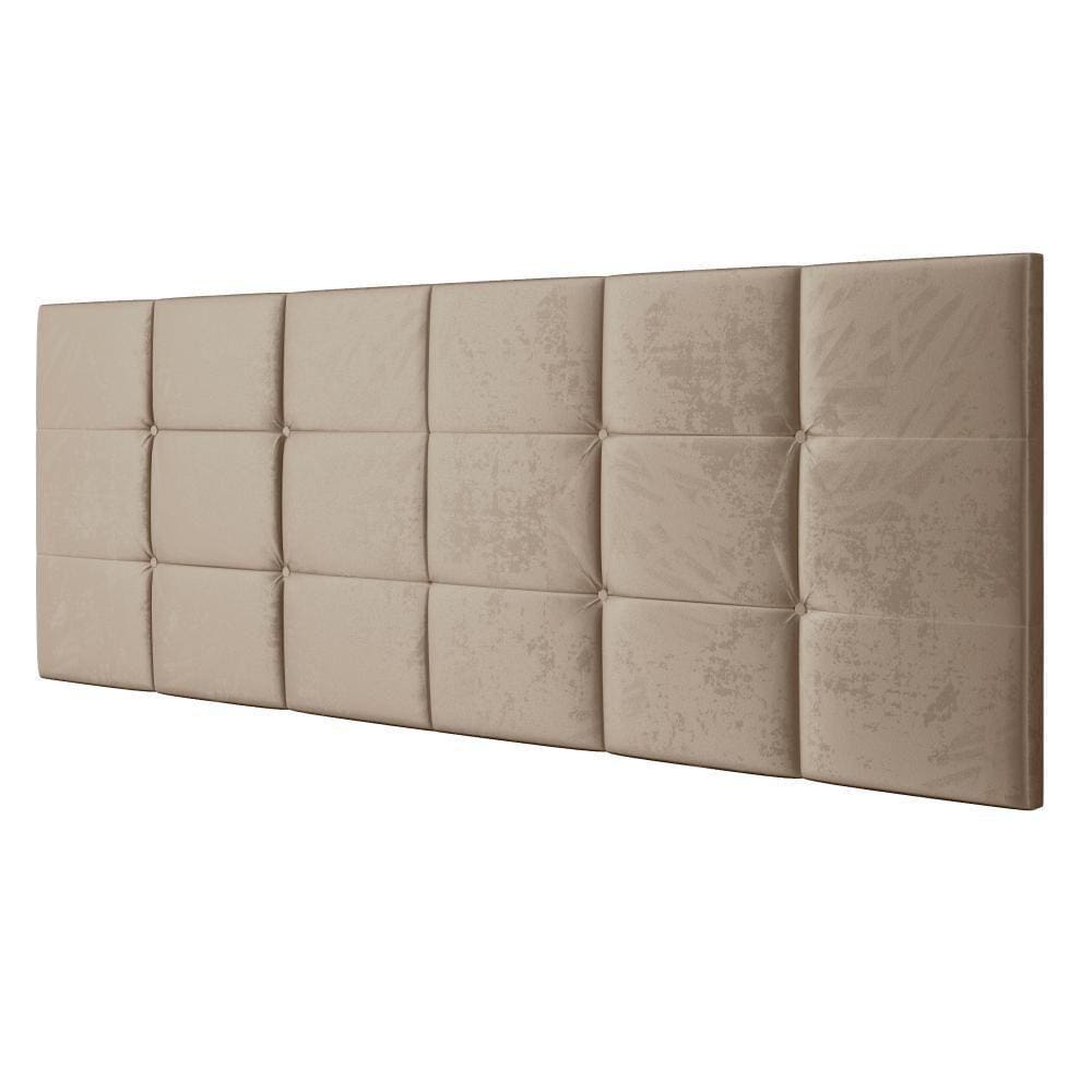 Cabeceira Estofada Suspensa Bia 1.95 Cama Box King Size Decoração Quarto Casal - RPM Móveis