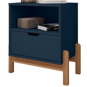 Mesa De Cabeceira 1 Gaveta 004015 Azul Cobalto Dcasa Azul Cobalto