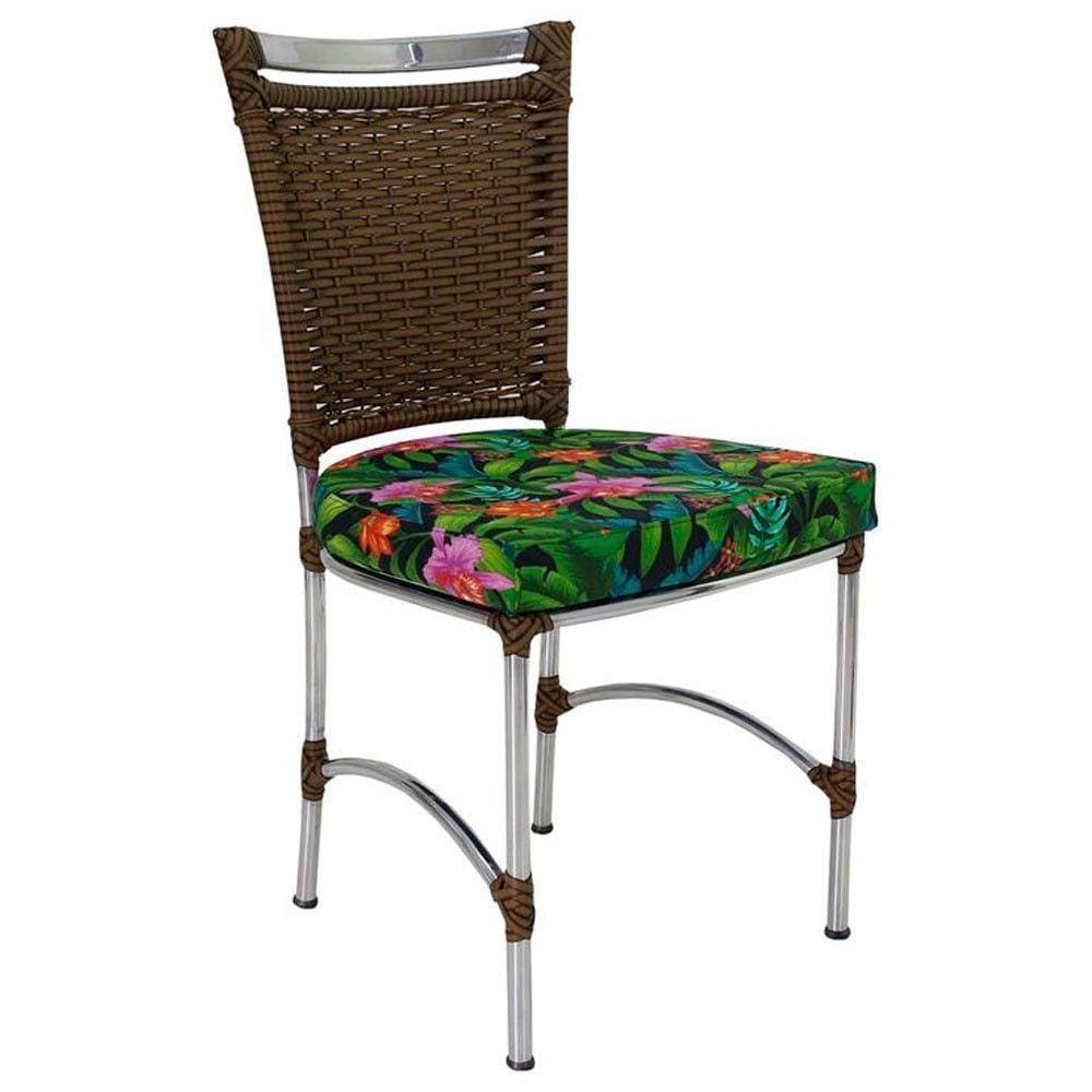 Cadeira Em Alumínio E Fibra Sintética Jk Cozinha Edícula Sepia E Creara