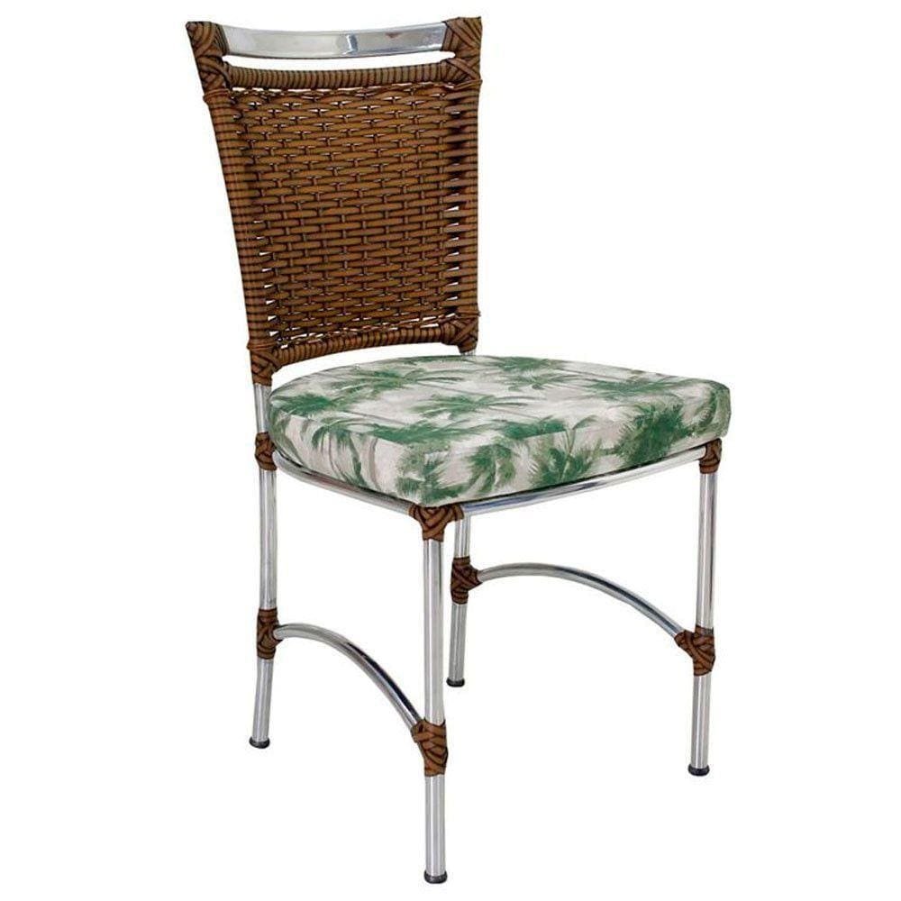 Cadeira Em Alumínio E Fibra Sintética Jk Cozinha Edícula Sepia E Trancoso