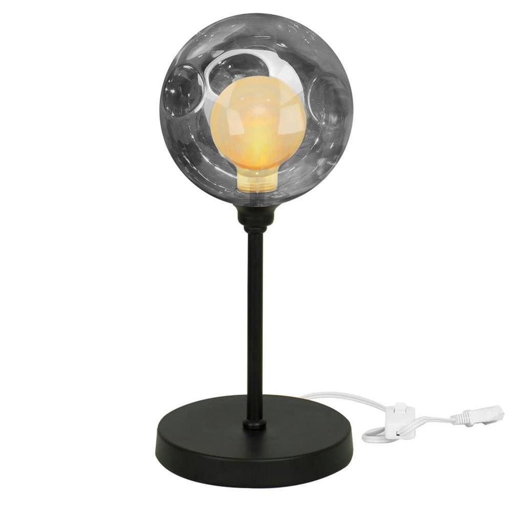 Luminária de mesa abajur Harmony Preto Fumê