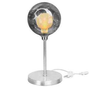 Luminária de mesa abajur Harmony Escovado Fumê