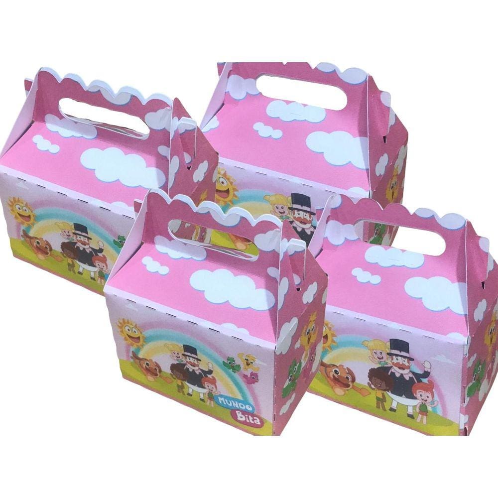 10 Lembrancinhas festa infantil Bita rosa maletinha