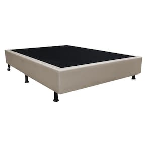 Base Box Para Cama Casal 138x188cm Liz S05 Sintético Bege - Mpozenato