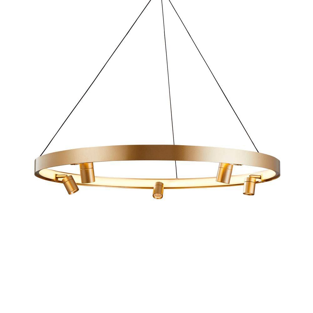 Lustre Pendente Nordecor Lilla 2542 Dourado Led Bivolt